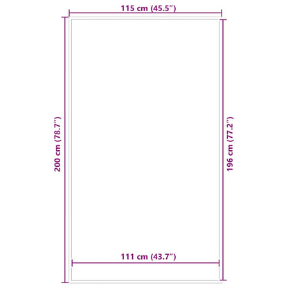 vidaXL Doormat Blue 115x200 cm