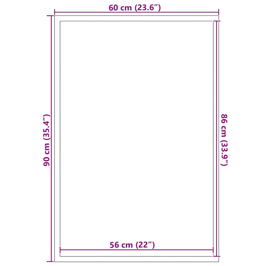 vidaXL Doormat Brown 60x90 cm