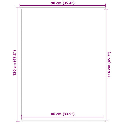 vidaXL Doormat Brown 90x120 cm