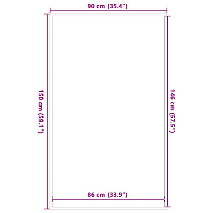 vidaXL Doormat Brown 90x150 cm