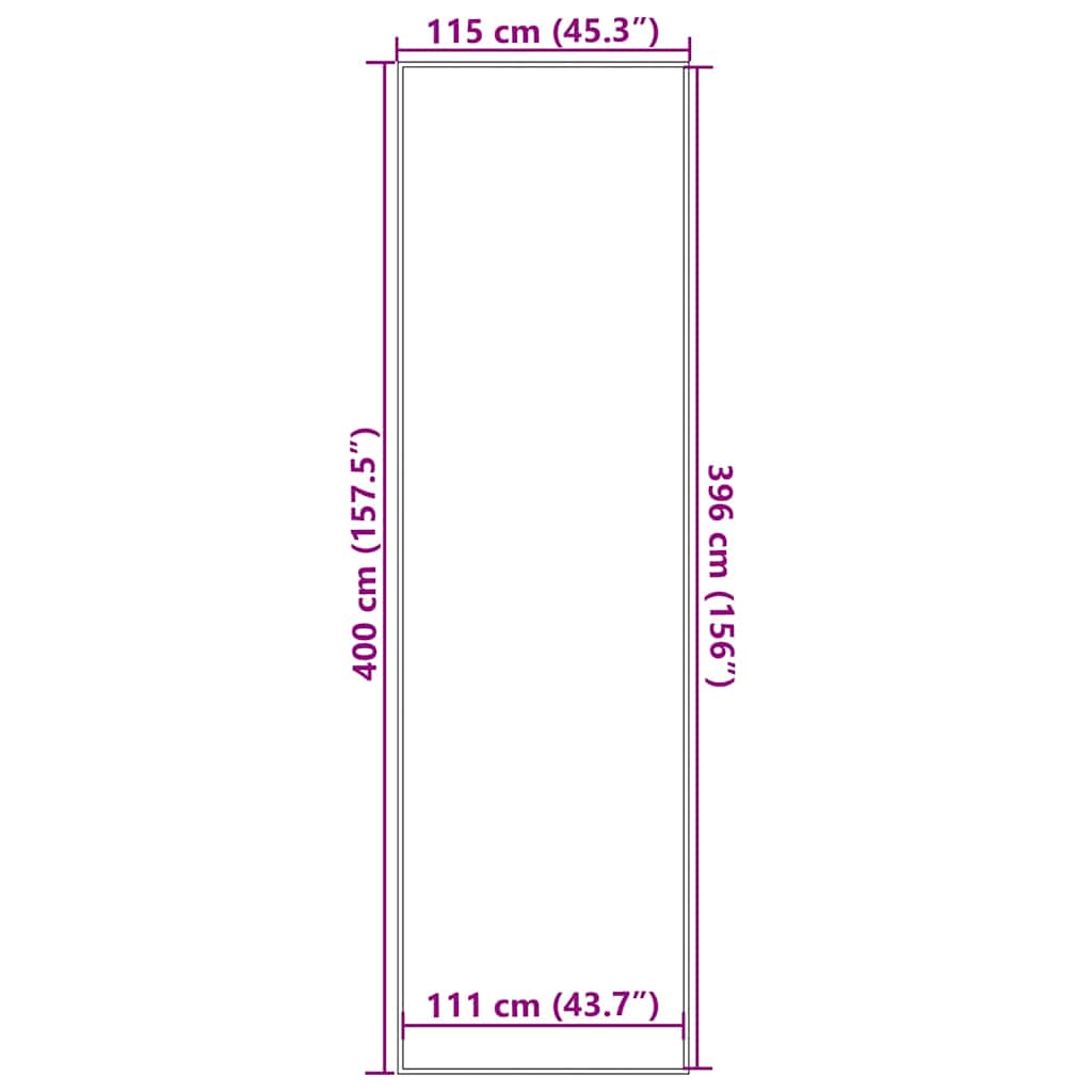 vidaXL Doormat Brown 115x400 cm