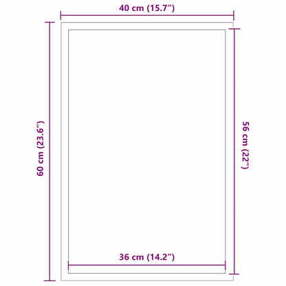 vidaXL Doormat Black 40 x 60 cm Polypropylene
