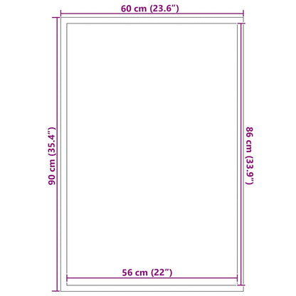 vidaXL Doormat Black 60 x 90 cm Polypropylene