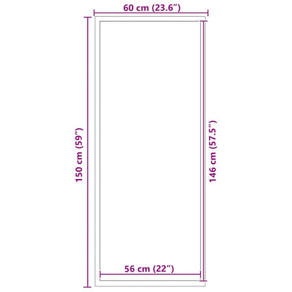 vidaXL Doormat Black 60 x 150 cm Polypropylene