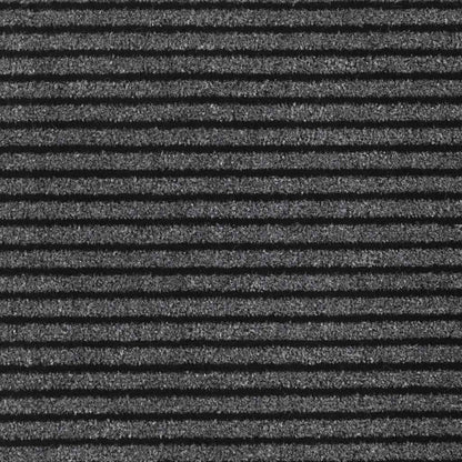 vidaXL Doormat Stripe Black and Grey 90x150 cm