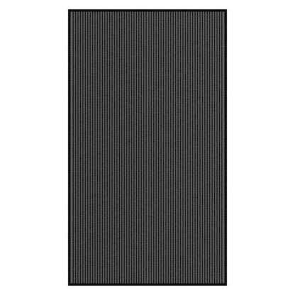 vidaXL Doormat Stripe Black and Grey 115x200 cm