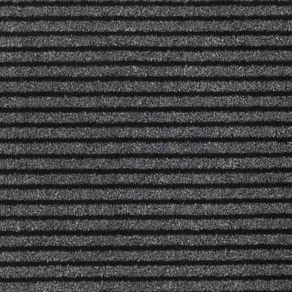 vidaXL Doormat Stripe Black and Grey 115x200 cm