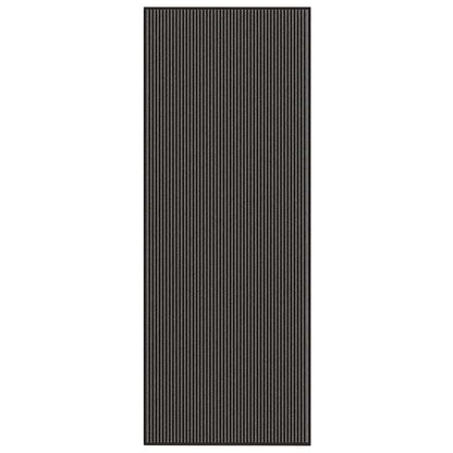vidaXL Doormat Stripe Black and Grey 115x300 cm