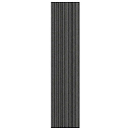 vidaXL Doormat Stripe Black and Grey 115x500 cm