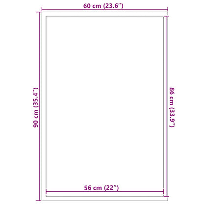 vidaXL Doormat Black 60x90 cm