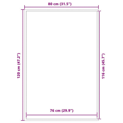 vidaXL Doormat Black 80x120 cm