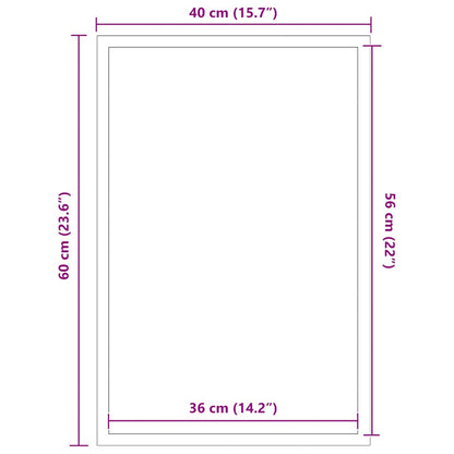 vidaXL Doormat Anthracite 40x60 cm