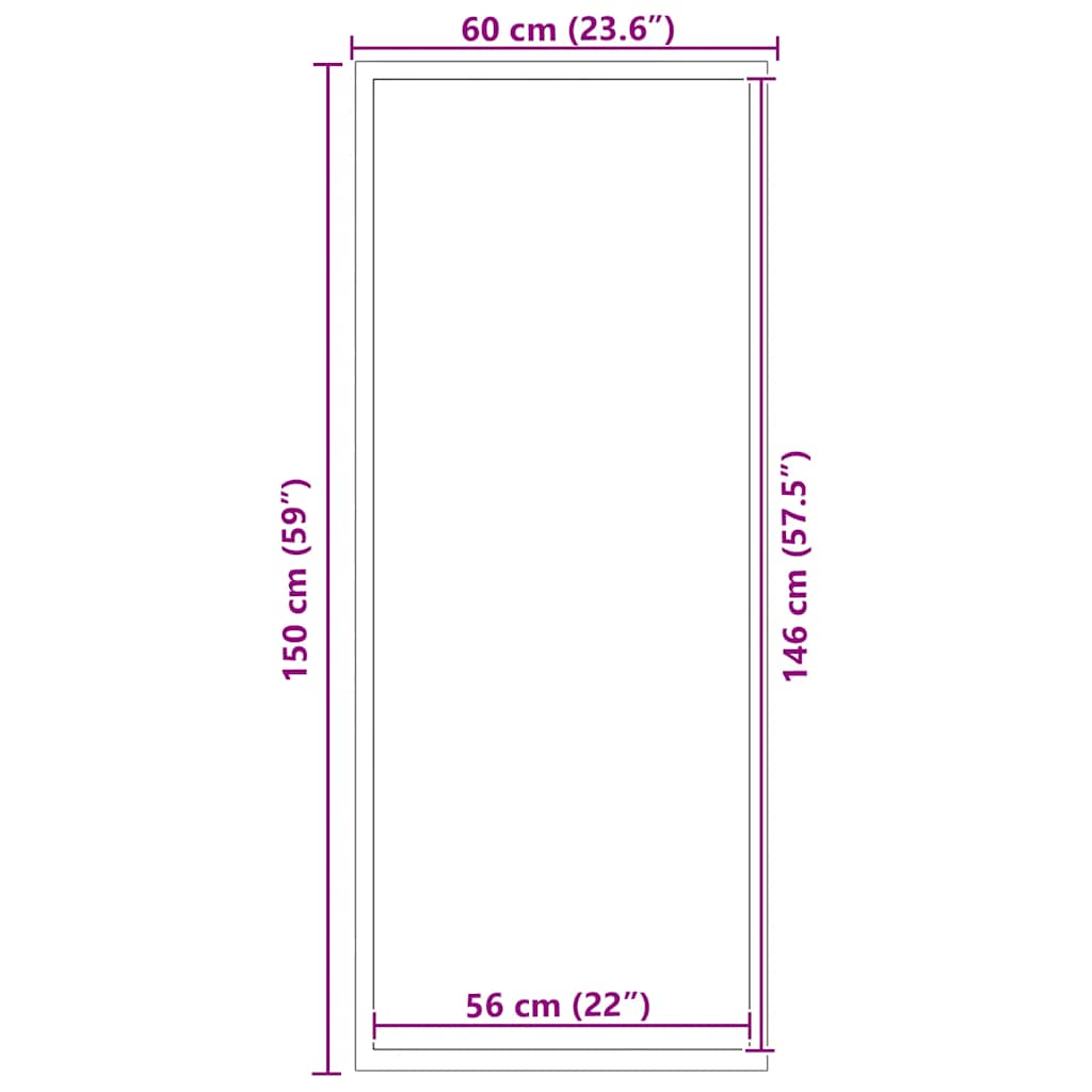 vidaXL Doormat Anthracite 60x150 cm