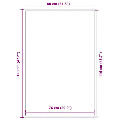 vidaXL Doormat Anthracite 80x120 cm
