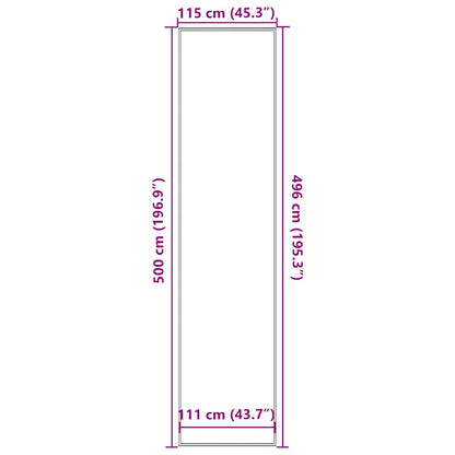 vidaXL Doormat Anthracite 115x500 cm