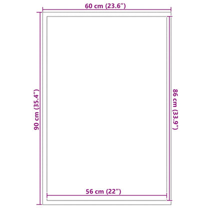 vidaXL Doormat Brown 60x90 cm