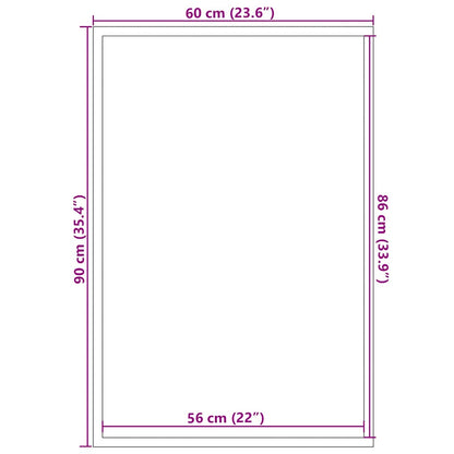 vidaXL Doormat Grey 60x90 cm