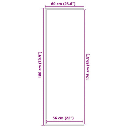 vidaXL Doormat Grey 60x180 cm