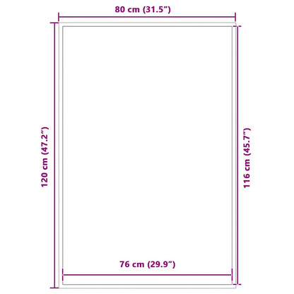 vidaXL Doormat Grey 80x120 cm