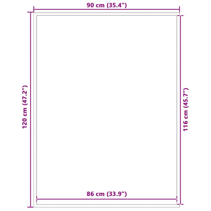 vidaXL Doormat Grey 90x120 cm