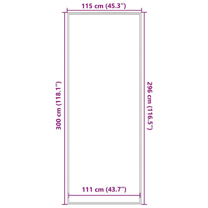 vidaXL Doormat Grey 115x300 cm
