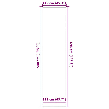 vidaXL Doormat Grey 115x500 cm