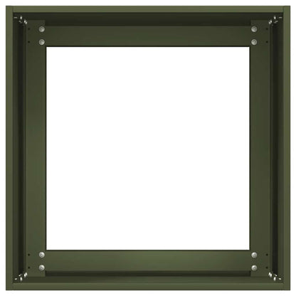 vidaXL Planter Olive Green 40x40x40 cm Cold-rolled Steel