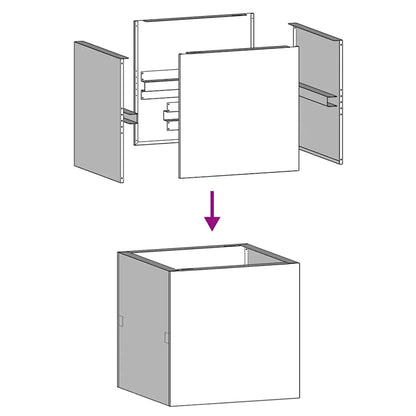 vidaXL Planter Olive Green 40x40x40 cm Cold-rolled Steel