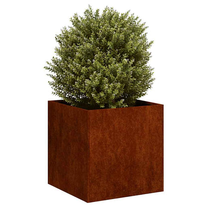 vidaXL Garden Planter Rusty 40 x 40 x 40 cm