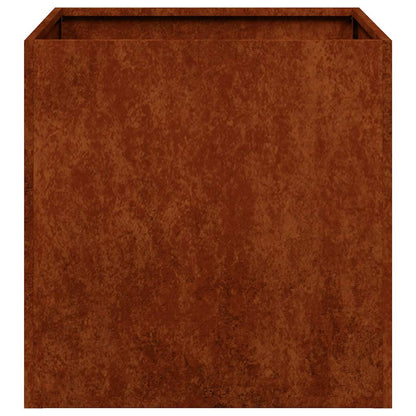 vidaXL Planter Rusty 40x40x40 cm Weathering Steel