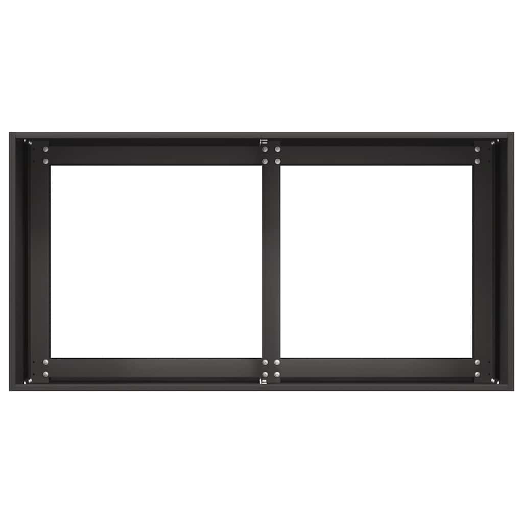 vidaXL Planter Black 80x40x40 cm Cold-rolled Steel