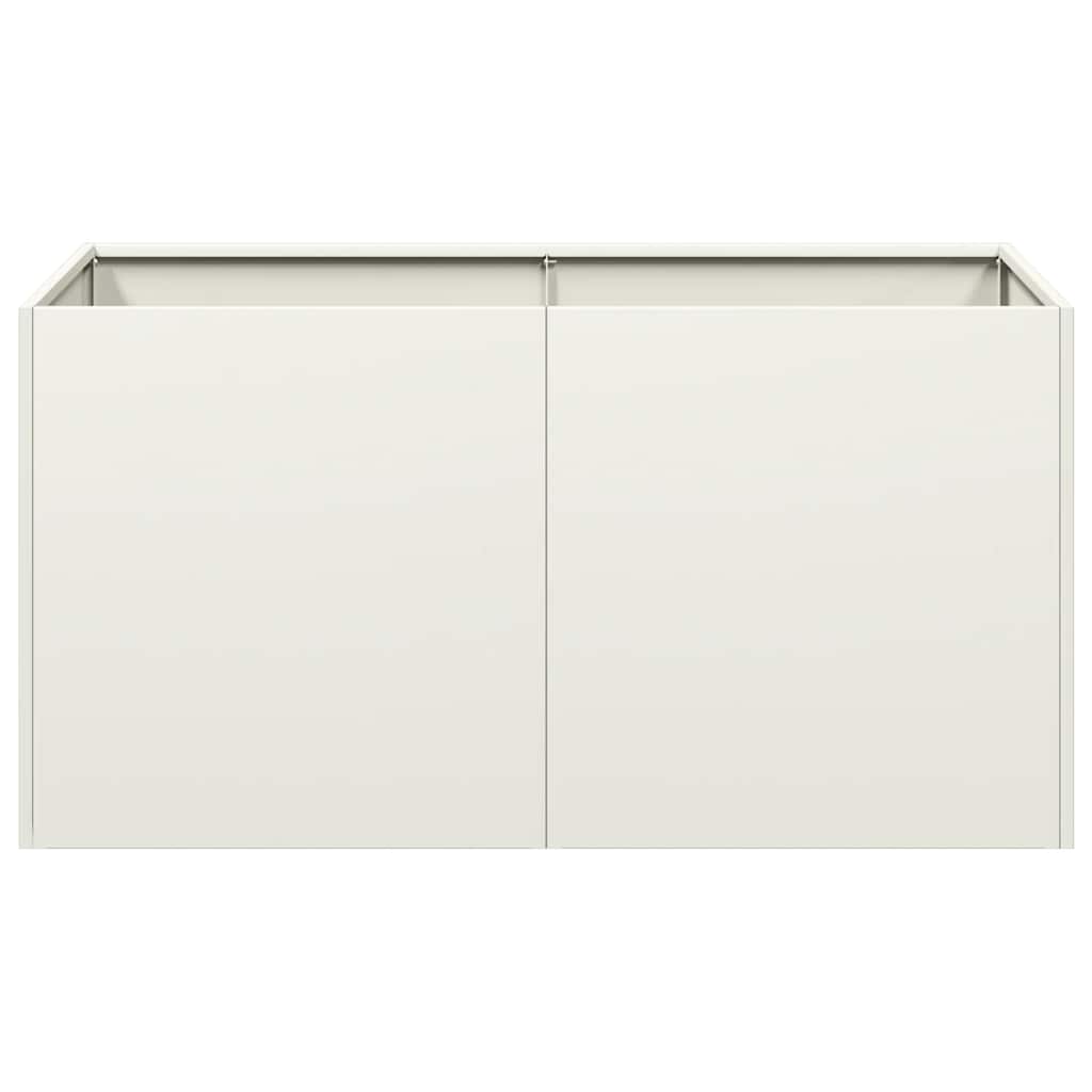 vidaXL Planter White 80x40x40 cm Cold-rolled Steel
