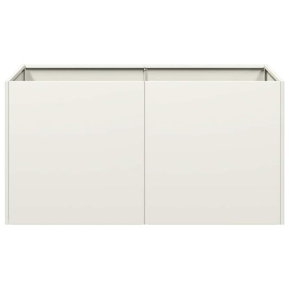 vidaXL Planter White 80x40x40 cm Cold-rolled Steel