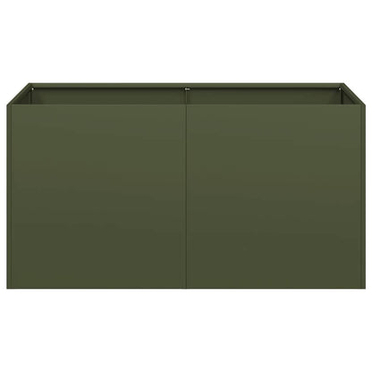 vidaXL Planter Olive Green 80x40x40 cm Cold-rolled Steel