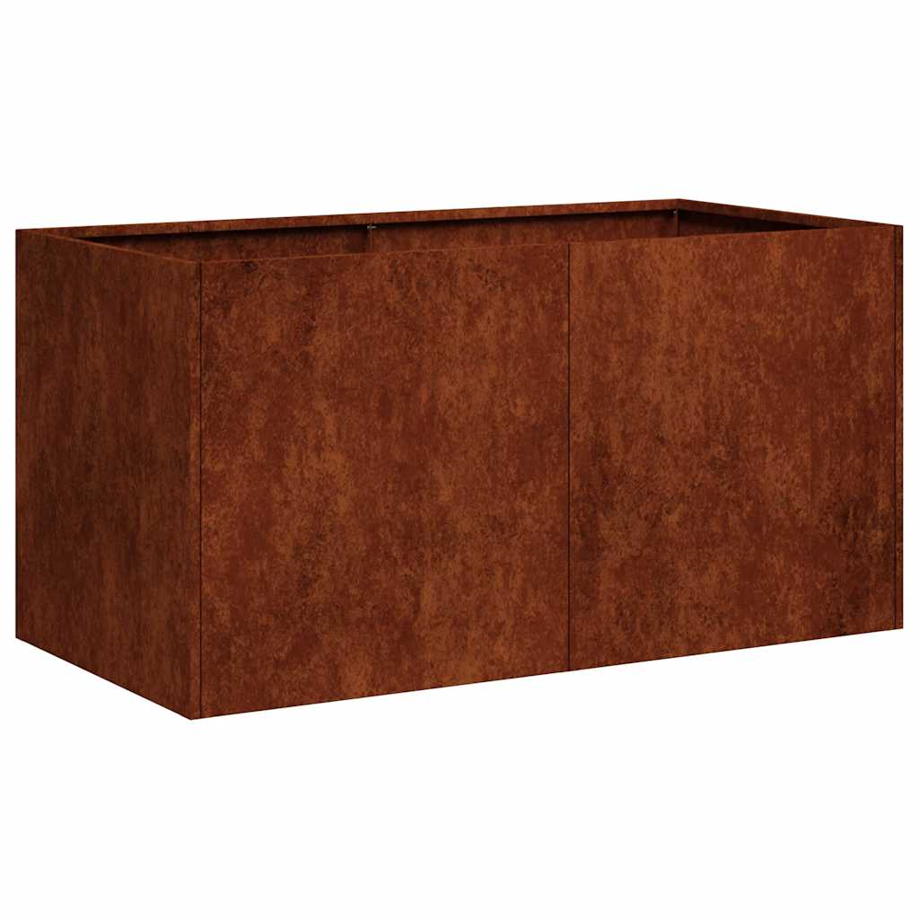 vidaXL Garden Planter Rusty 80 x 40 x 40 cm
