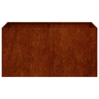 vidaXL Garden Planter Rusty 80 x 40 x 40 cm
