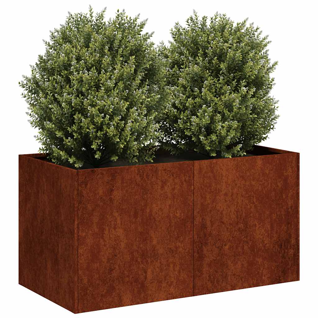 vidaXL Garden Planter Rusty 80 x 40 x 40 cm