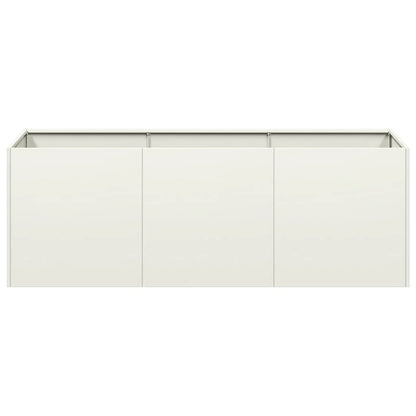 vidaXL Planter White 120x40x40 cm Cold-rolled Steel
