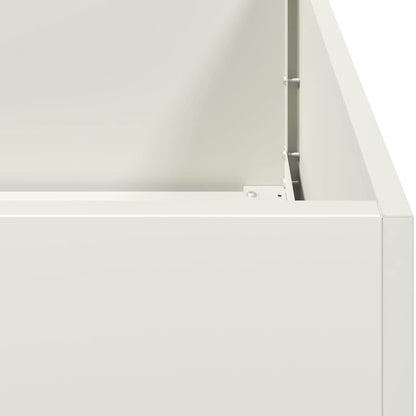 vidaXL Planter White 120x40x40 cm Cold-rolled Steel