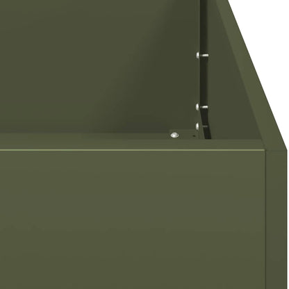 vidaXL Planter Olive Green 120x40x40 cm Cold-rolled Steel