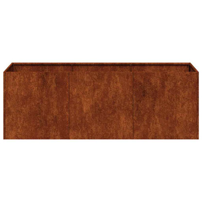 vidaXL Planter Rusty 120x40x40 cm Weathering Steel