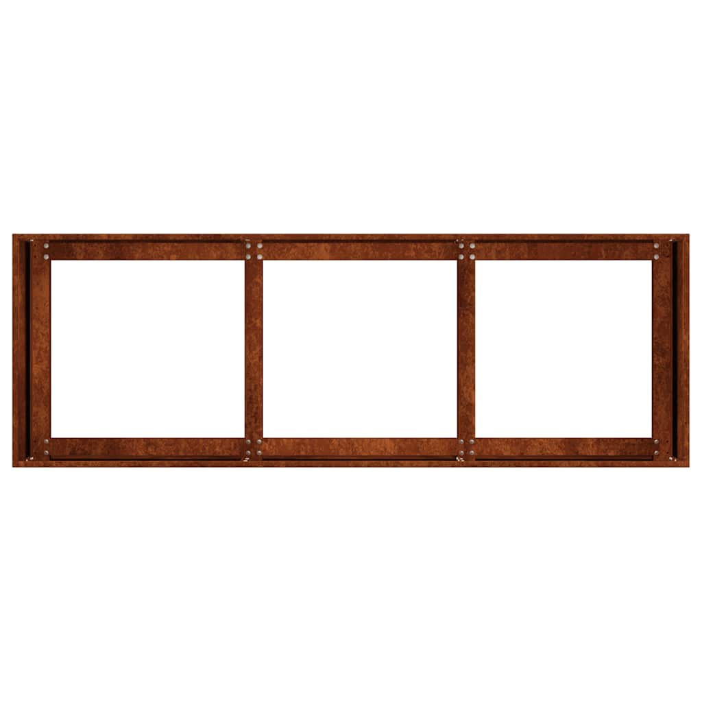 vidaXL Planter Rusty 120x40x40 cm Weathering Steel