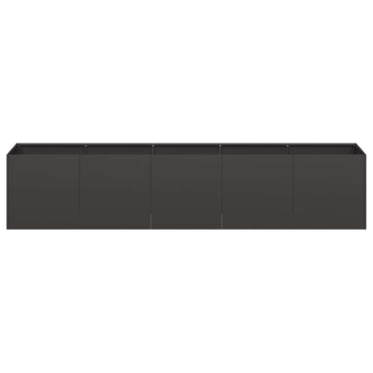 vidaXL Planter Black 200x40x40 cm Cold-rolled Steel