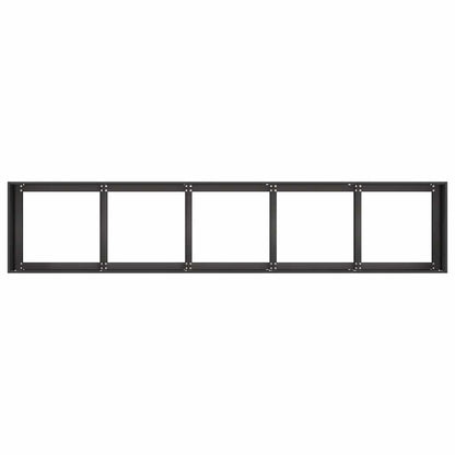 vidaXL Planter Black 200x40x40 cm Cold-rolled Steel