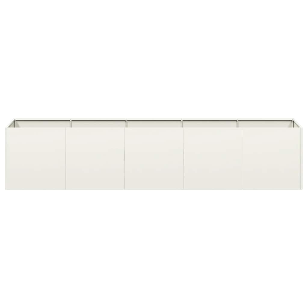 vidaXL Planter White 200x40x40 cm Cold-rolled Steel