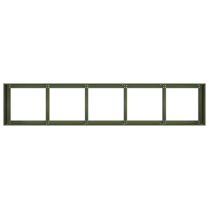 vidaXL Planter Olive Green 200x40x40 cm Cold-rolled Steel