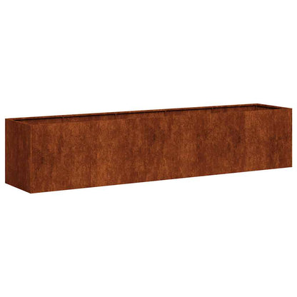 vidaXL Garden Planter Rusty 200 x 40 x 40 cm