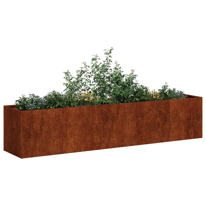 vidaXL Garden Planter Rusty 200 x 40 x 40 cm