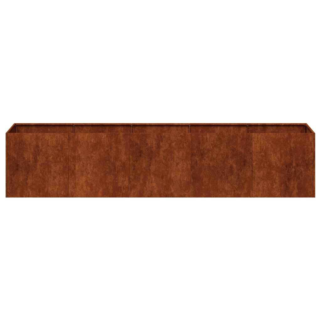vidaXL Garden Planter Rusty 200 x 40 x 40 cm