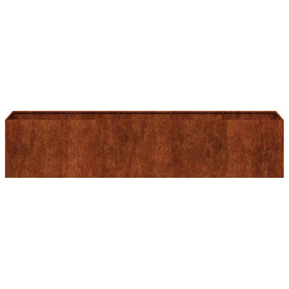 vidaXL Garden Planter Rusty 200 x 40 x 40 cm